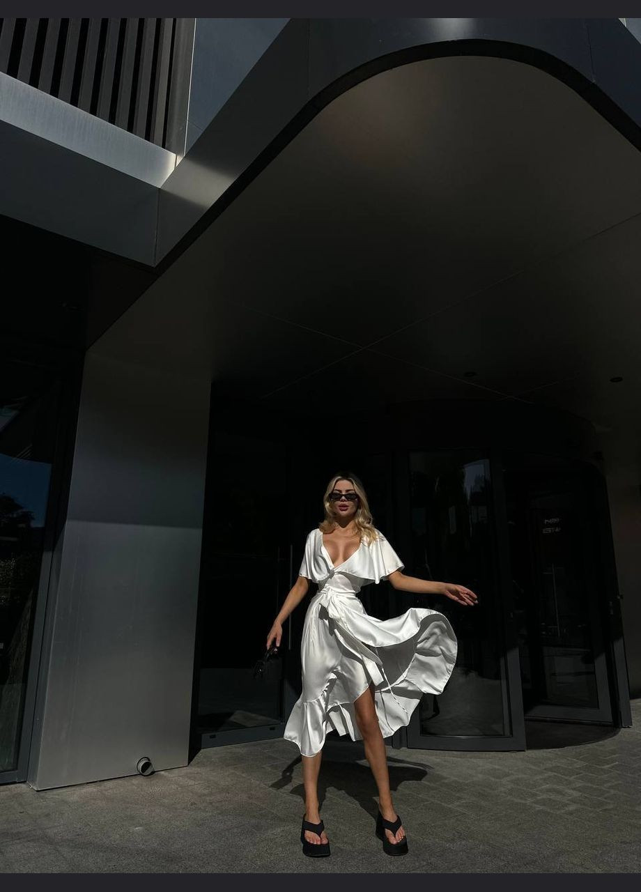 Молочна кежуал сукня INLABEL однотонна