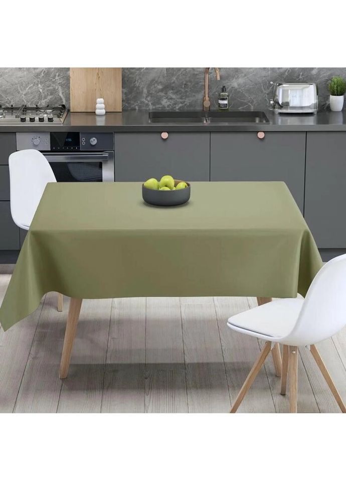 Скатерть водоотталкивающая Aquastop Olive С-04222-30304 150х150 см оливковая ТЕП (335879753)