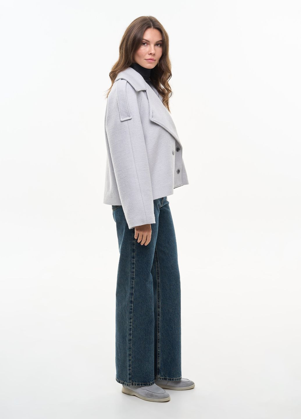 Світло-сіра демісезонна куртка куртка-пальто Success