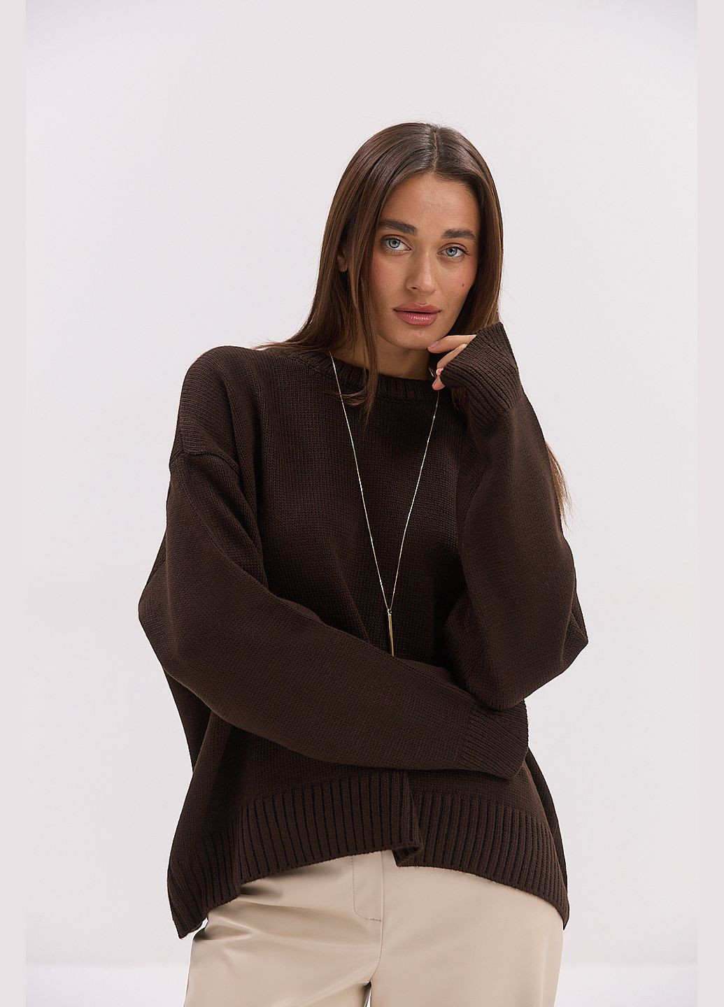 Жіночий в'язаний джемпер оверсайз Arjen (315065872)