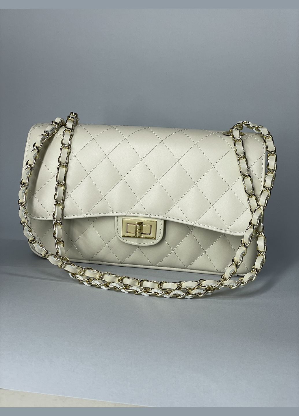 Сумка женская натуральная кожа Италия, стеганая, на цепочке, классика Firenze Кросбоді (341251992)