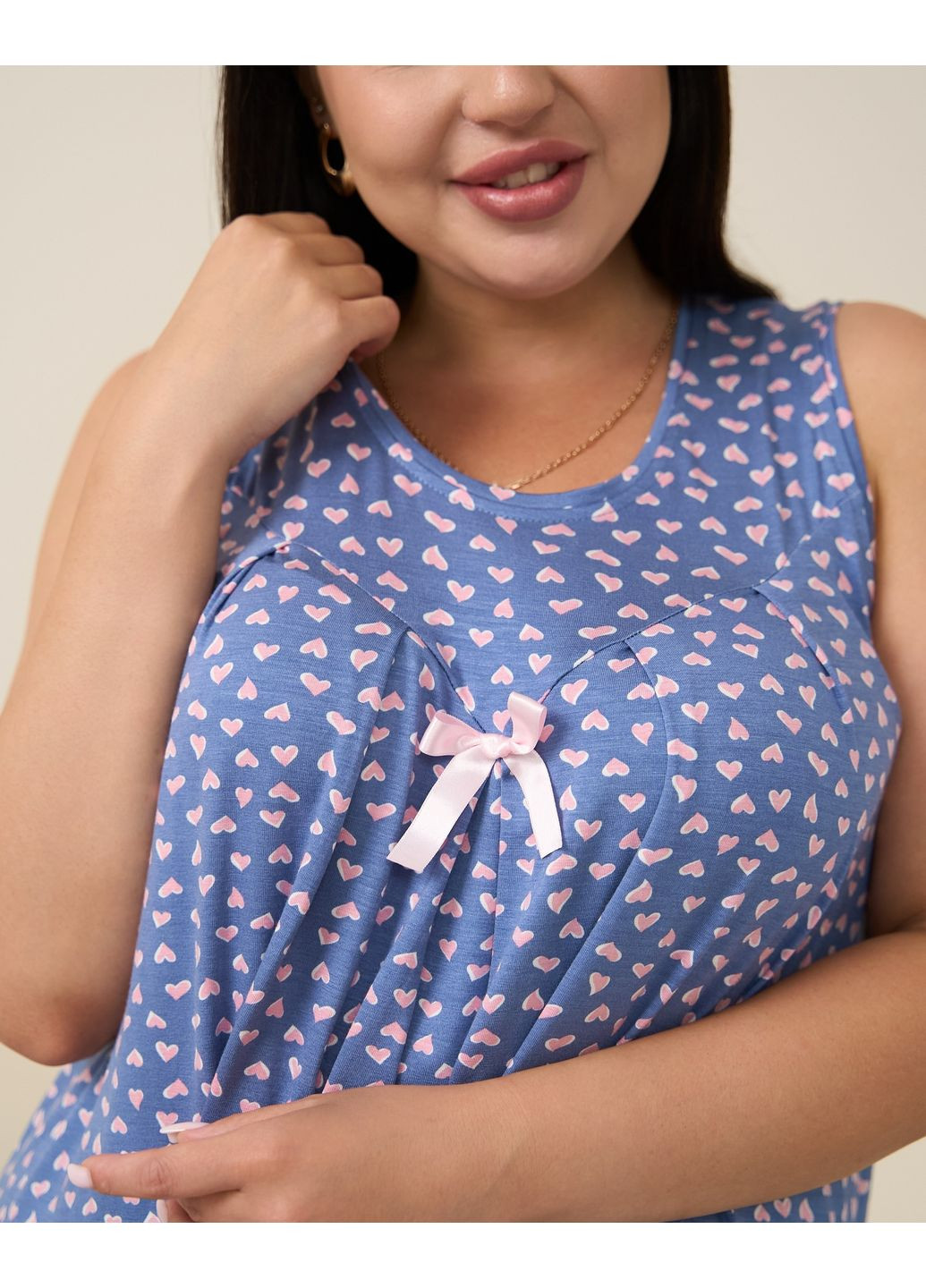 Сорочка на широких бретелях Plus Size Nicoletta (362218879)