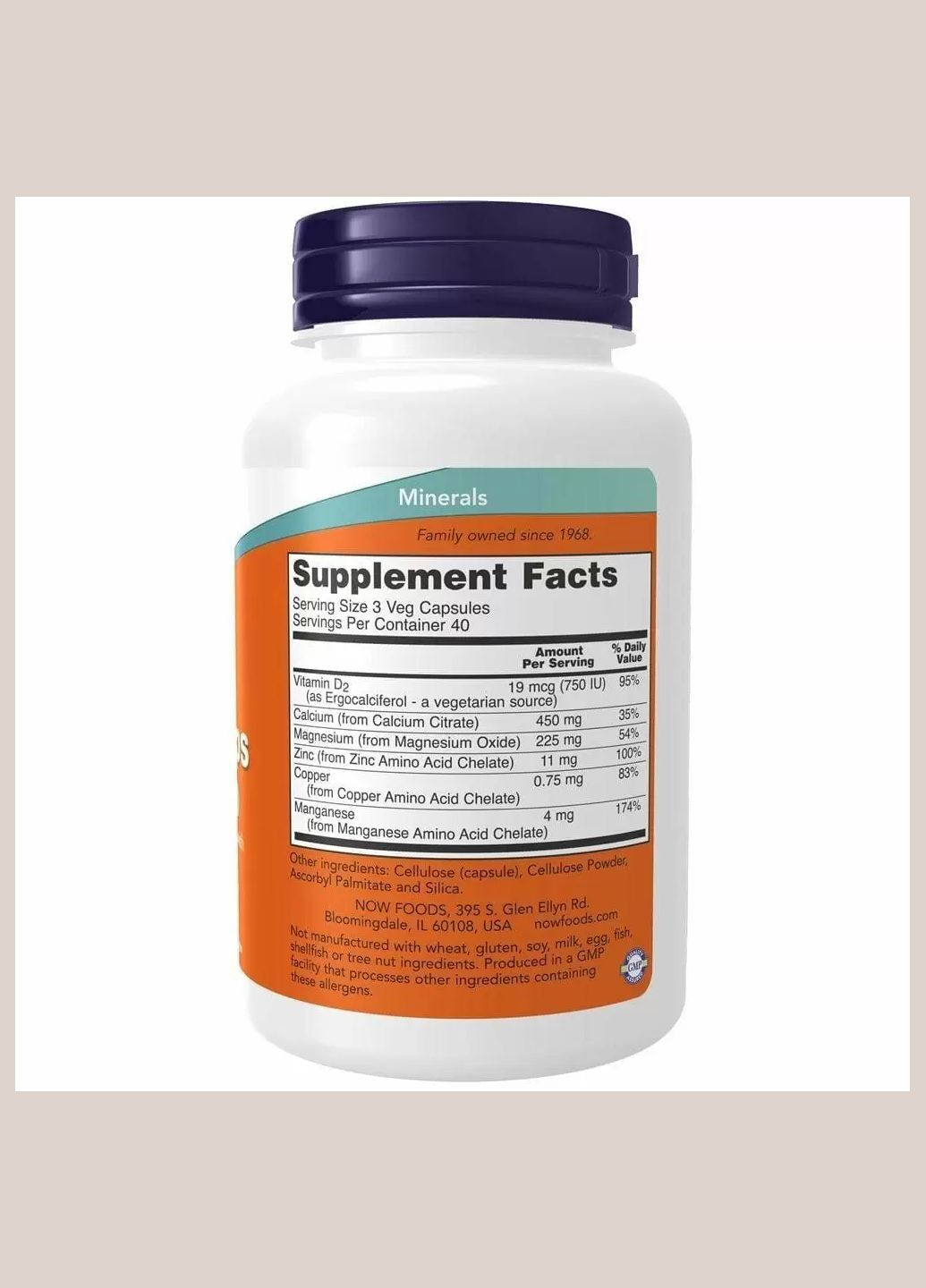 Вітаміни та мінерали Calcium Citrate Caps, 120 вегакапсул Now (322210163)