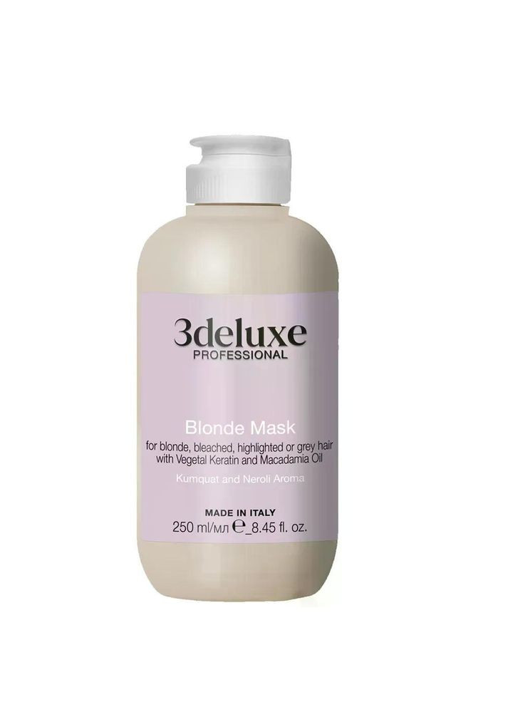 Маска 3DeLuXe для сохранения цвета светлых и осветленных волос Blonde Mask For Blonde Bleached Highlighted 250 мл 3DeLuXe Professional (349729220)