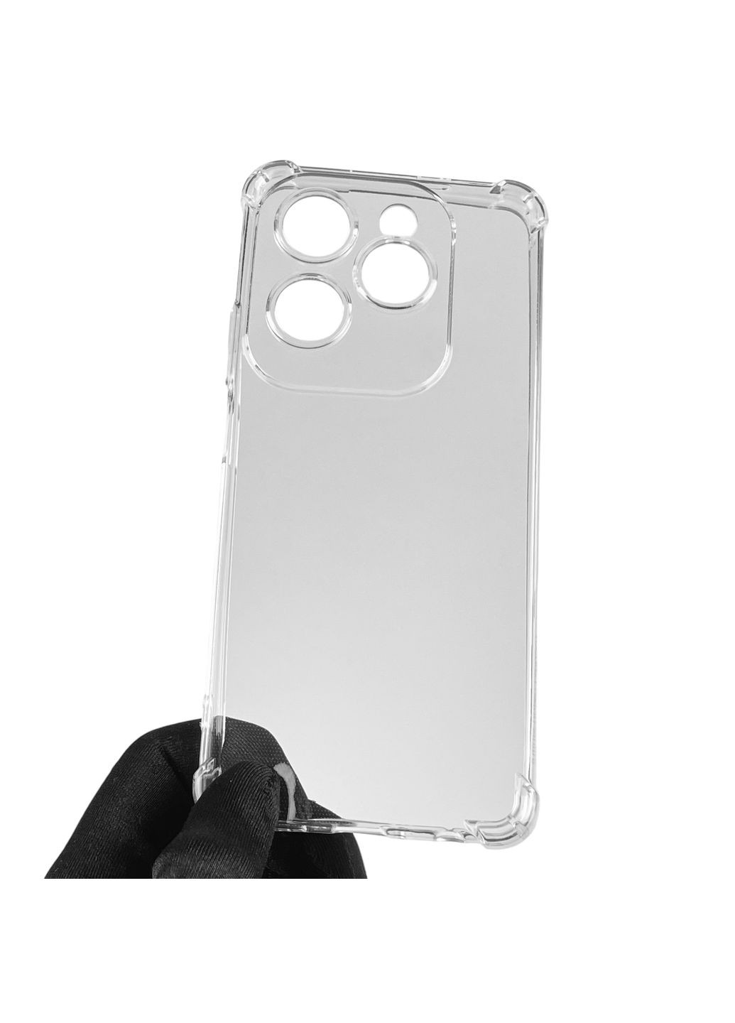 Чехол для Spark 20 Pro (KJ6) с бронь углами выше экрана противоударный на техно спарк 20 про прозрачный Tecno (366022295)