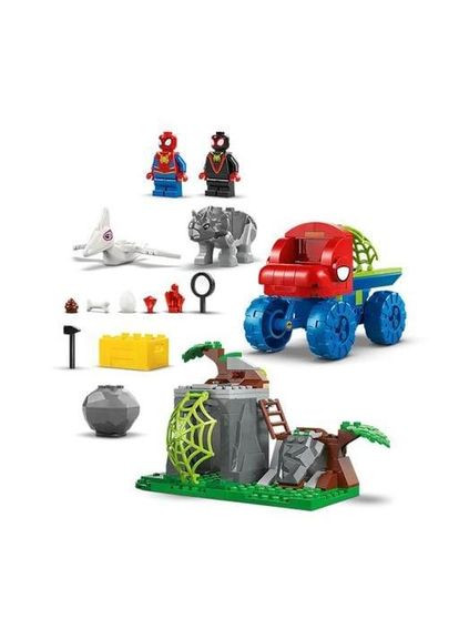 Конструктор Marvel Павук та його неймовірні друзі Динозаврячий рятувальний транспорт команди Павука, 136 деталей, від 4 років Lego (369939469)