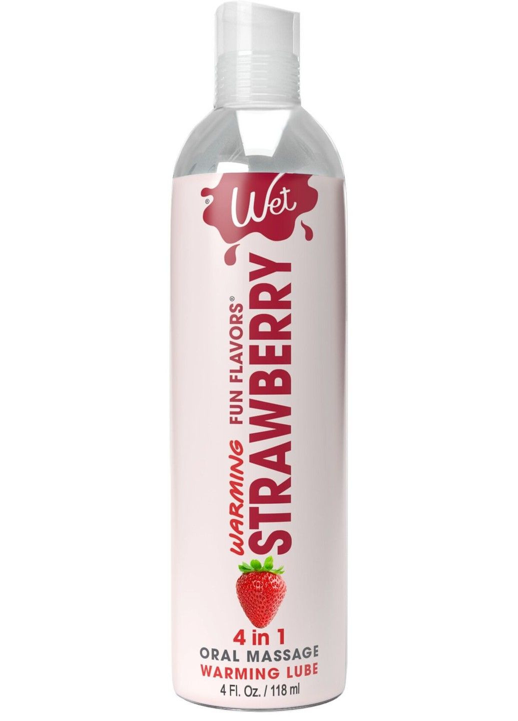 Согревающий лубрикант на водной основе Warming Strawberry 4 in 1, без сахара (118 мл) Wet (334319874)