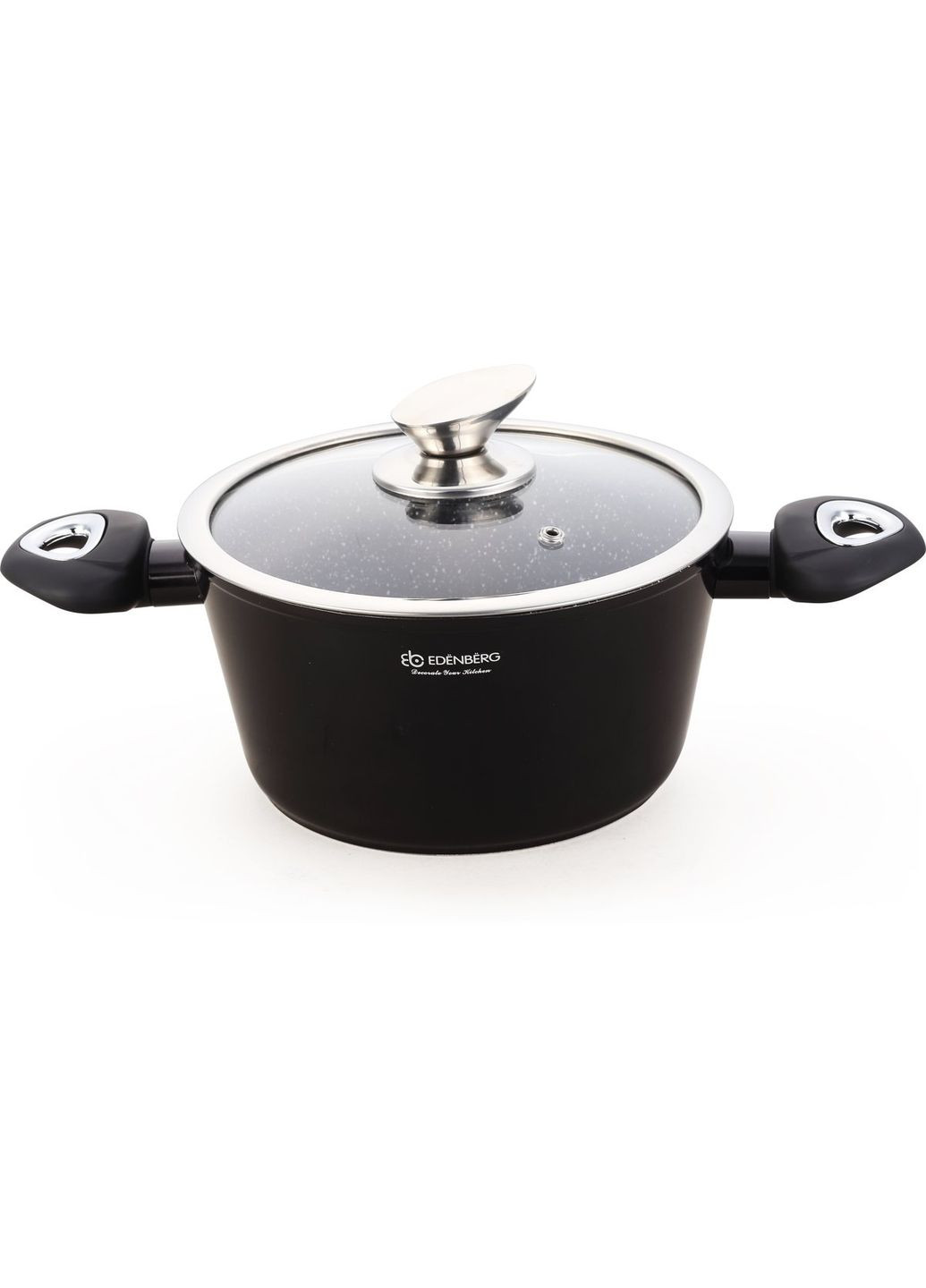 Уникальный набор посуды из нержавеющей стали с мраморным покрытием EB 5611 15 предметов Edenberg (350348985)