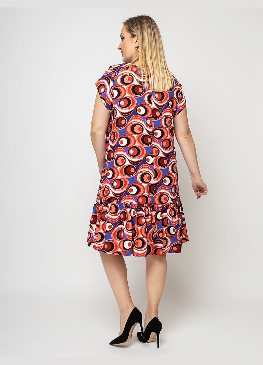 Комбинированное повседневный платье яна 54 разные цвета лето 0154 Vlavi