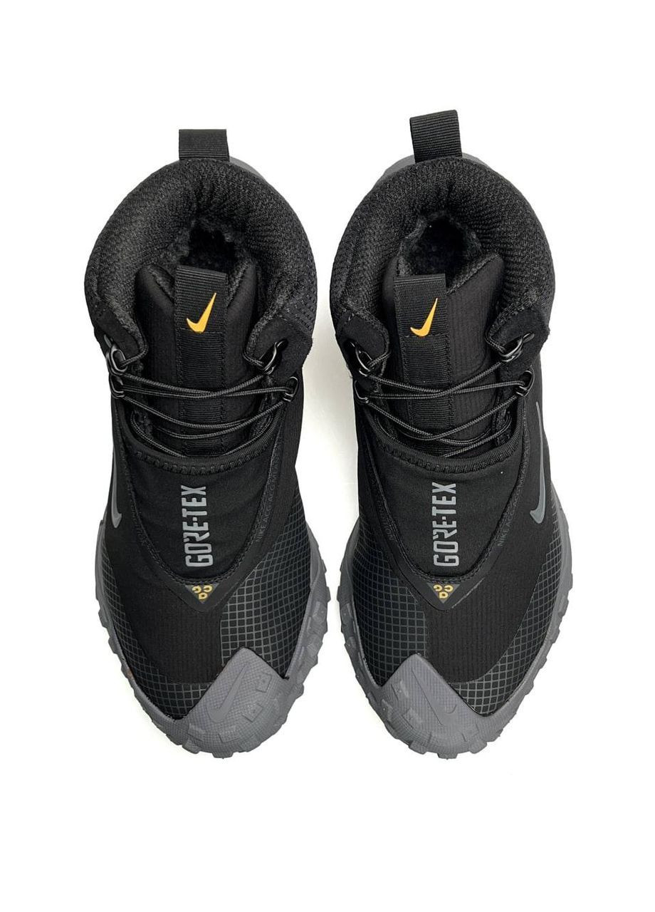 Чорні Зимовий кросівки чоловічі зимові nike No Brand ACG Mountain Fly High Fur Black Grey