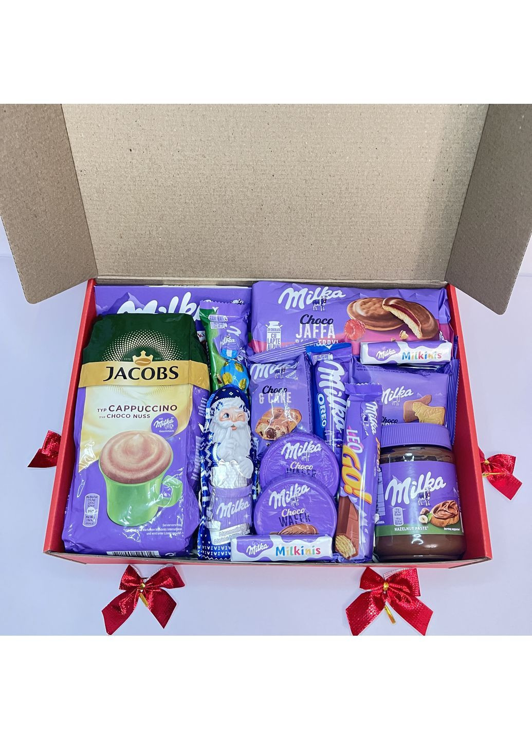 Новогодний подарочный набор Milka с кофе Jacobs и праздничными сладостями No Brand (371813235)