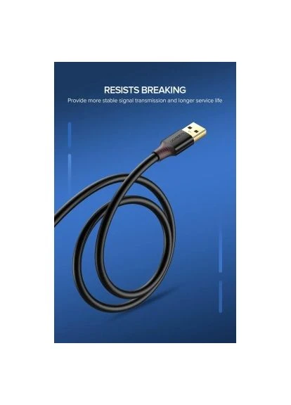 Дата кабель (10368) Ugreen USB 3.0 AM/AF 1.0m US129 black (388705477)