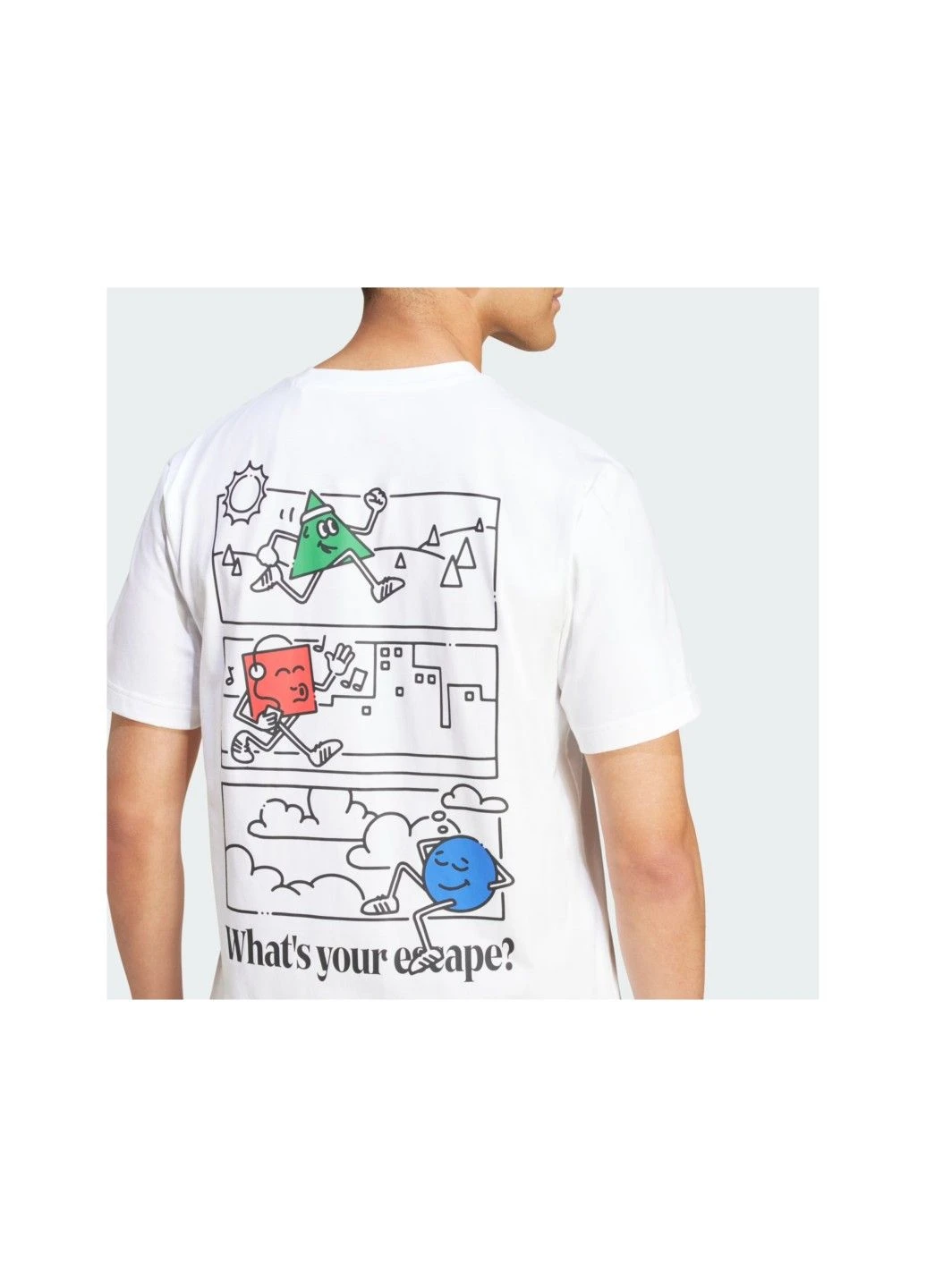 Комбінована футболка чоловіча positivity shapes graphic iw2646 adidas