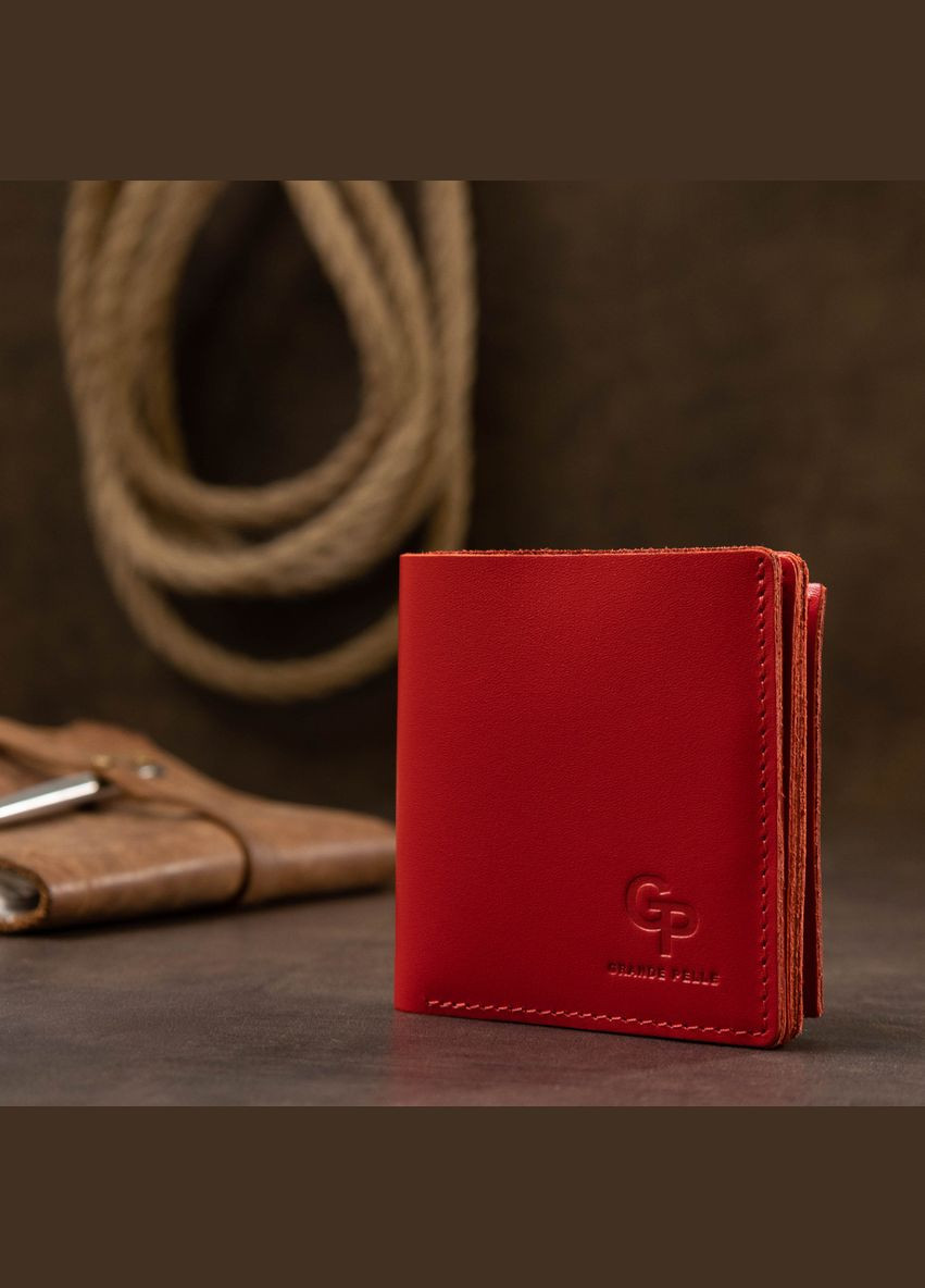 Жіноче портмоне з монетницею на магнітній застібці з натуральної шкіри червоне (sku_11565) No Brand (328218327)