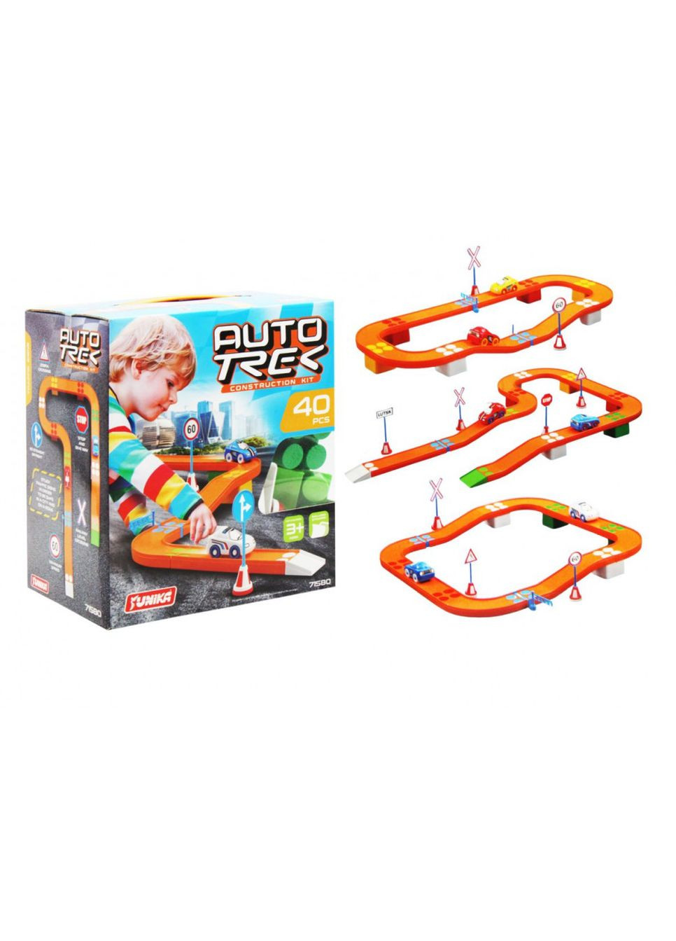 Конструктор детский Автотрек 71580, 40 деталей Юника (315812496)