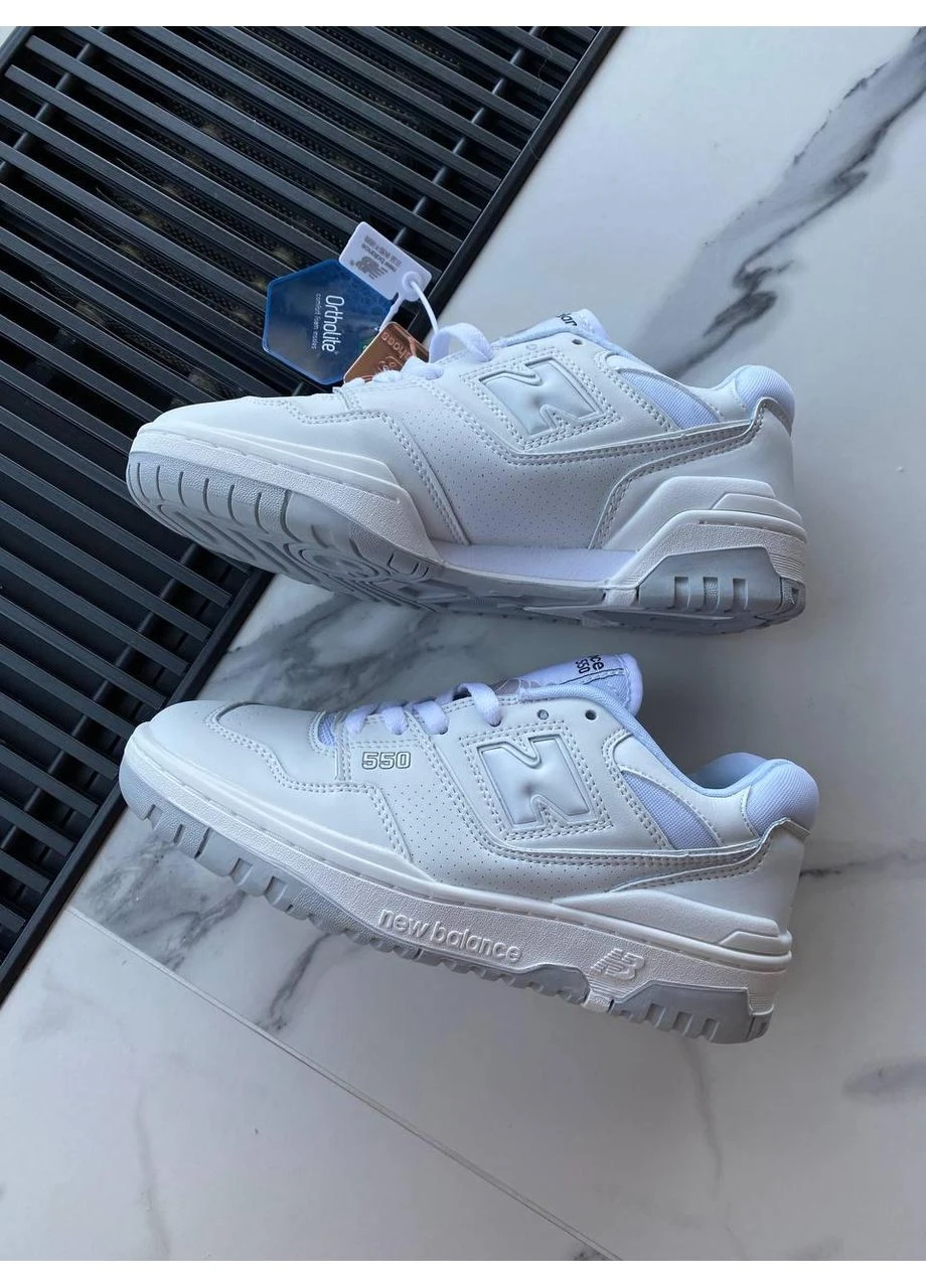 Білі кросівки чоловічі new balance 550 white grey нью беланс 550 білі демісезон No Brand