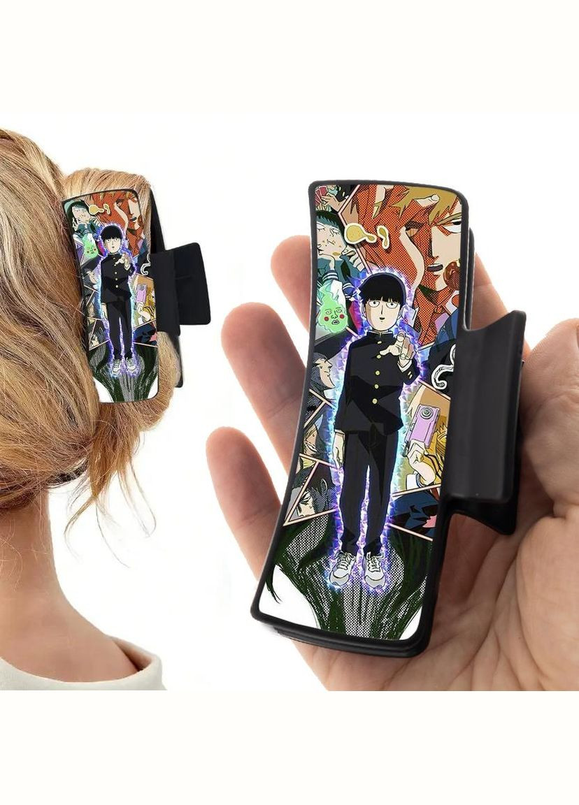 Заколка крабик для волос Аниме Моб Психо 100 #0001 черный No Brand (315631131)