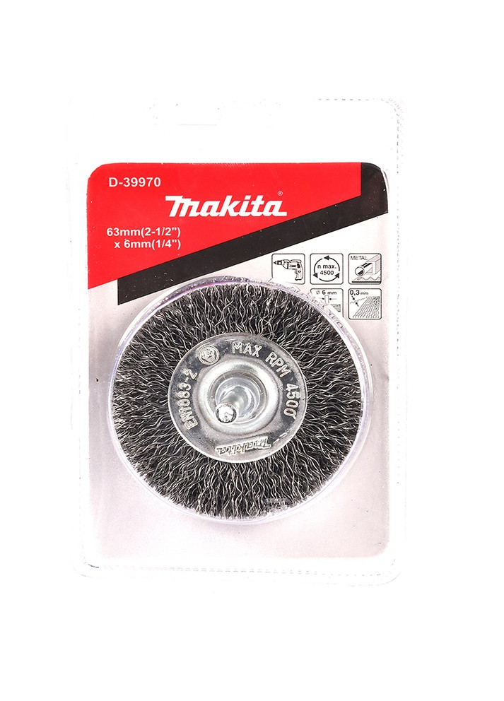 Проволочная щетка D-39970 (63 мм, 0.3 мм) торцевая для дрелей (6691) Makita (295042066)