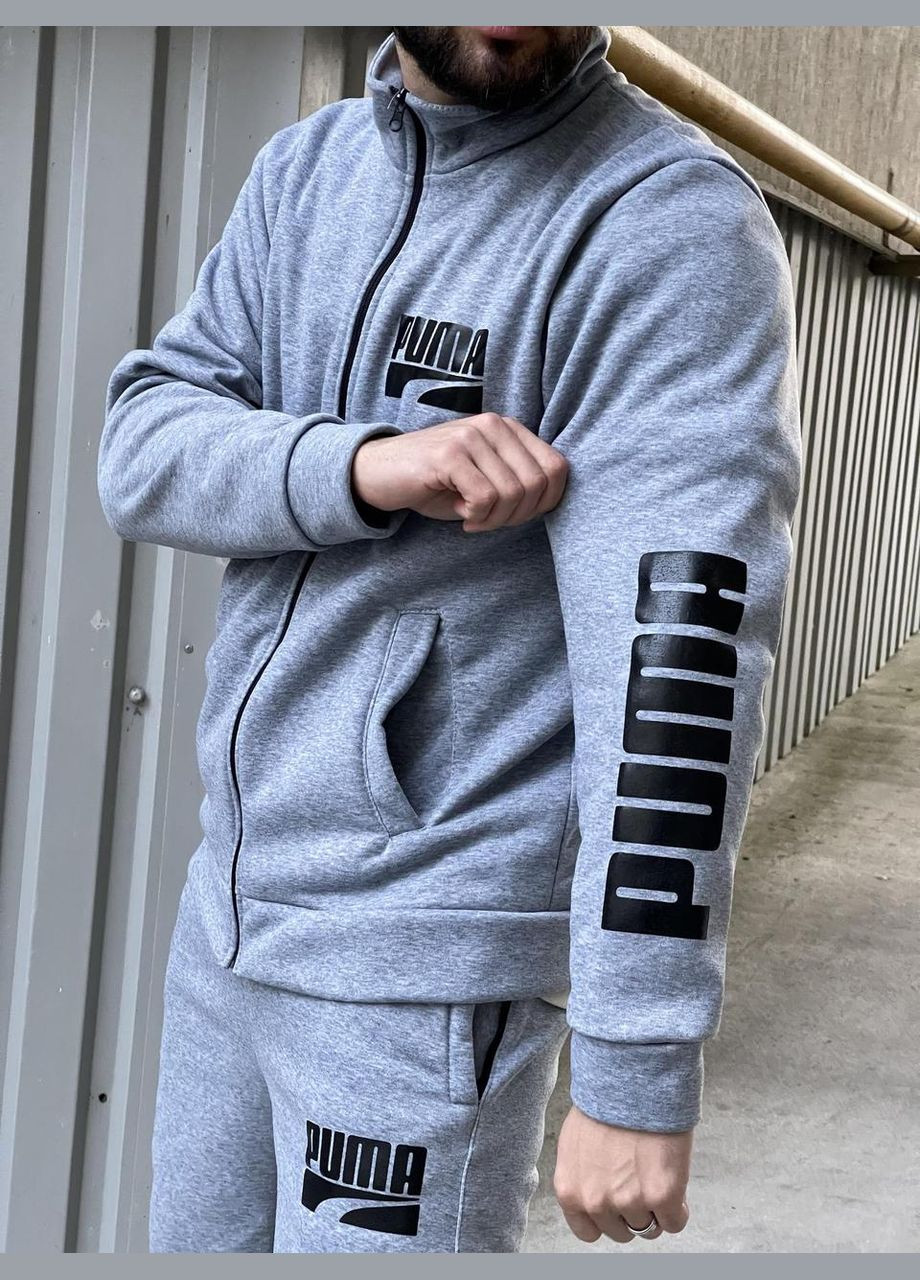 Чоловічий спортивний костюм Puma сірий No Brand (353849128)