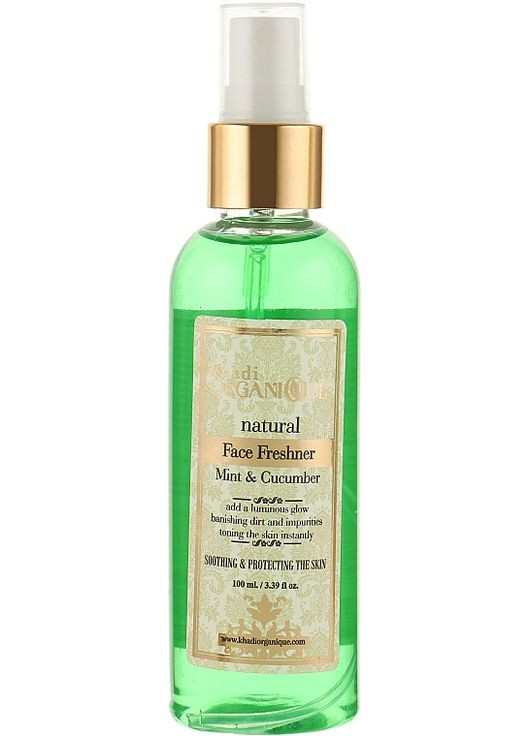 Натуральний освіжальний тонік-спрей для обличчя "М'ята й огірок" Mint And Cucumber Face Fresher 100ml (874018-6760) Khadi Organique (368743970)