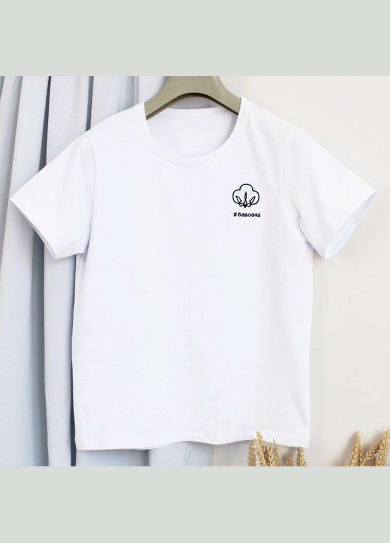 Футболка женская патриотическая с вышивкой Хлопок Ladan - (301026317)