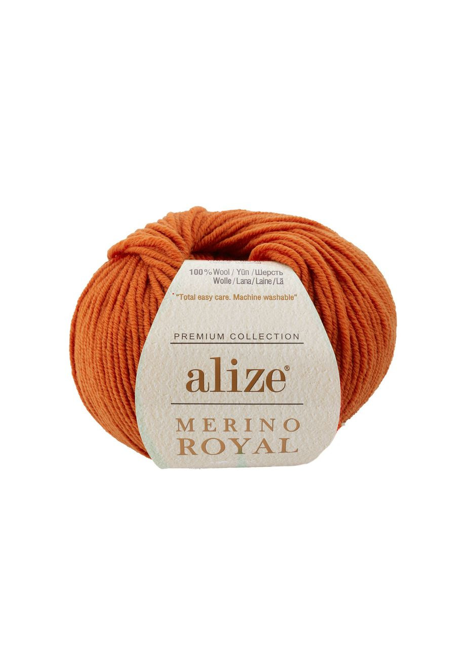 Пряжа для плетення merino royal 89 теракот алізе меріно роял 100% вовна Alize (326834660)