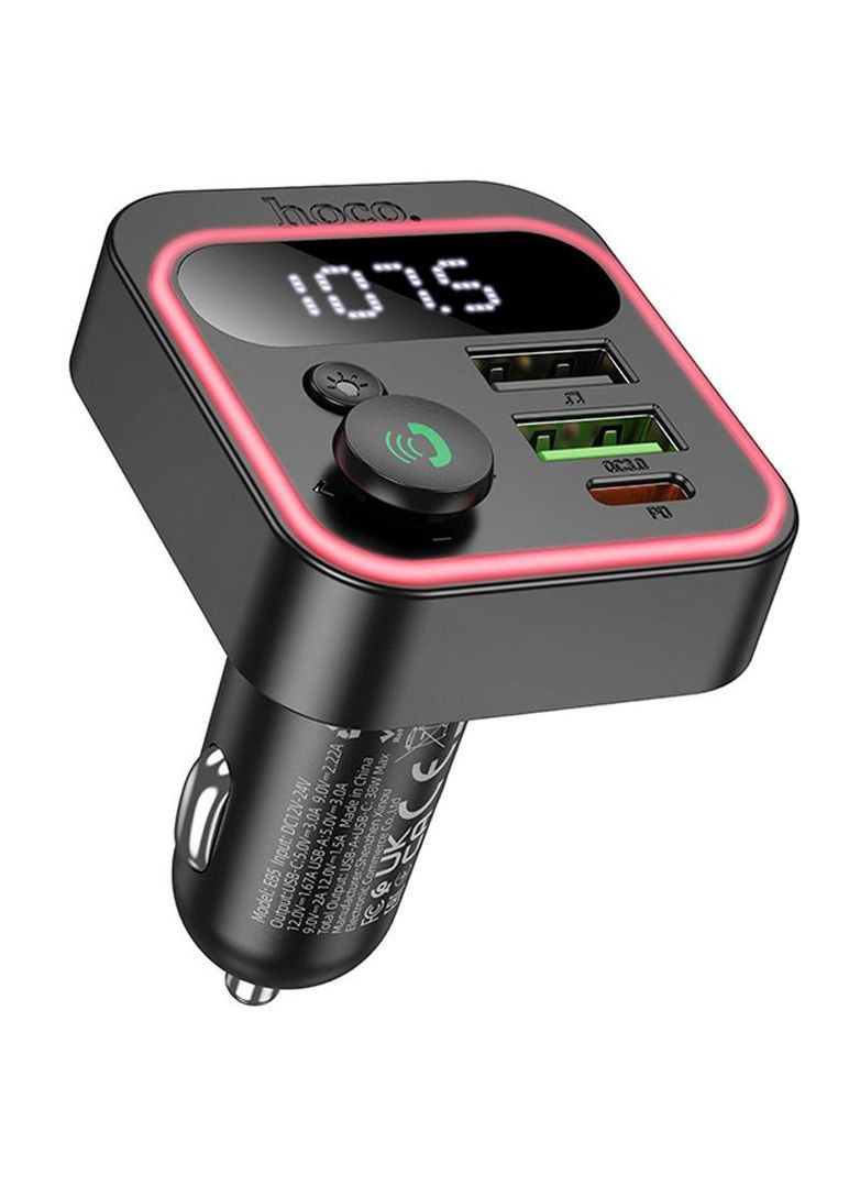 АЗУ FM модулятор E85 Tiger PD20W+QC3.0 Hoco (312485901)