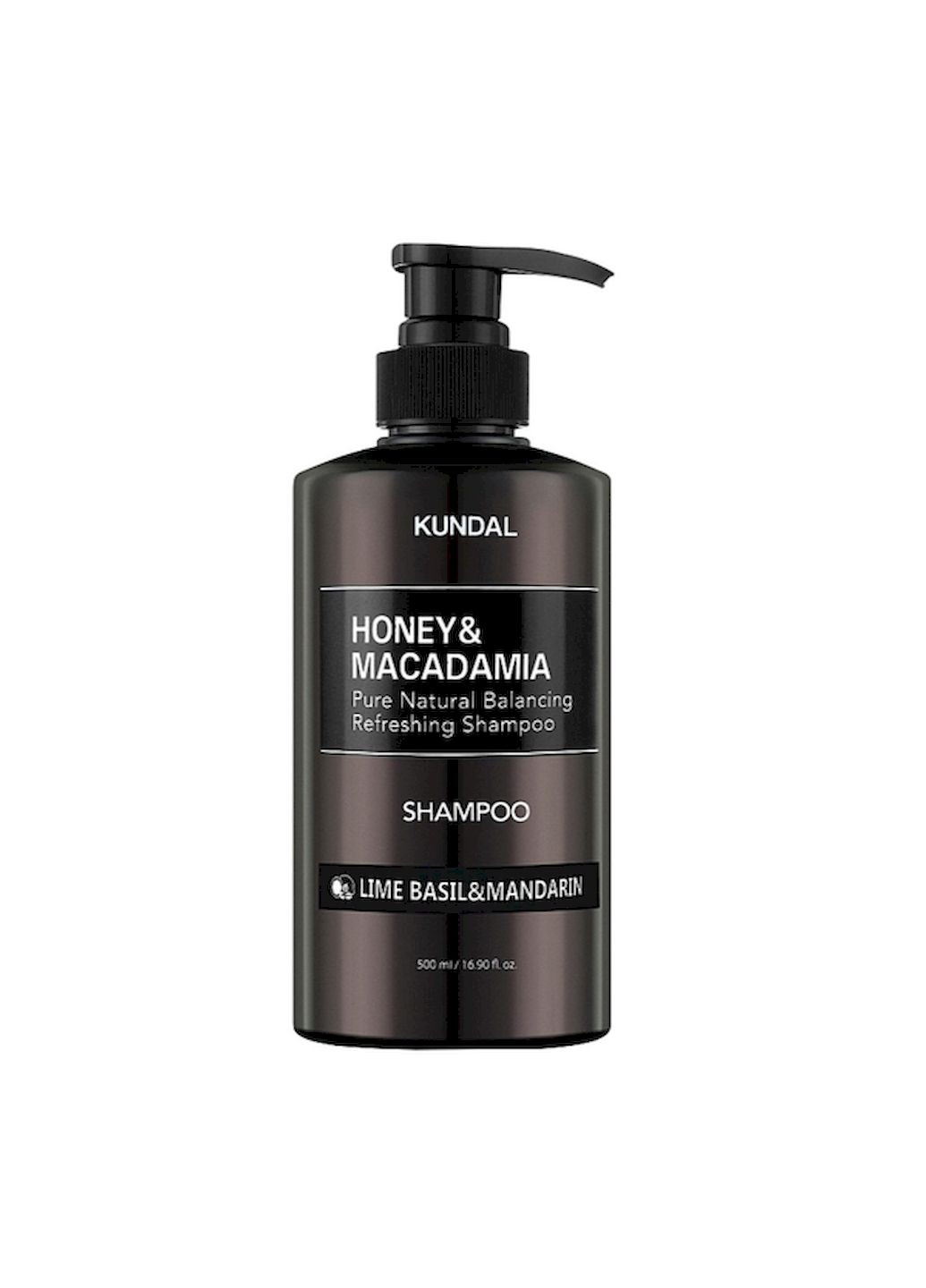 Шампунь Honey & Macadamia Nature Shampoo Lime Basil & Mandarin с цитрусовым ароматом, 500 мл Kundal (292794999)