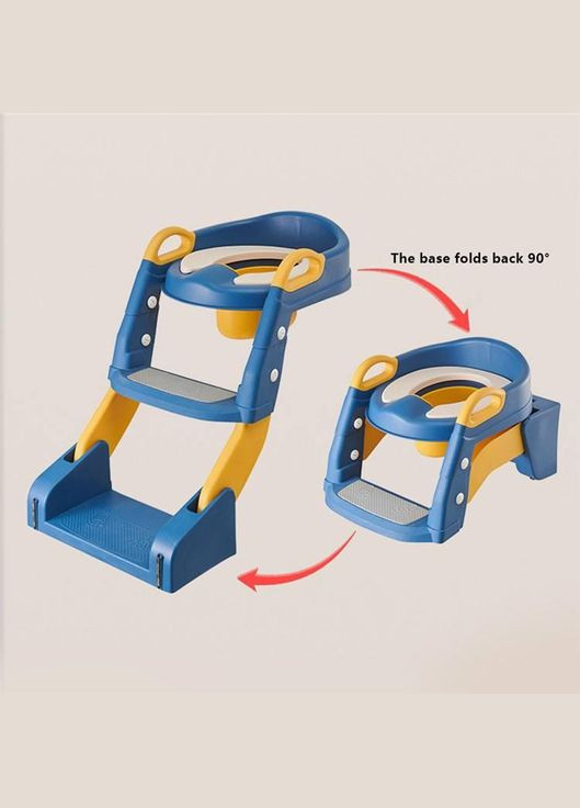 Детское складное сиденье на унитаз со ступенями и ручками 2в1 + Горшок No Brand (306554753)