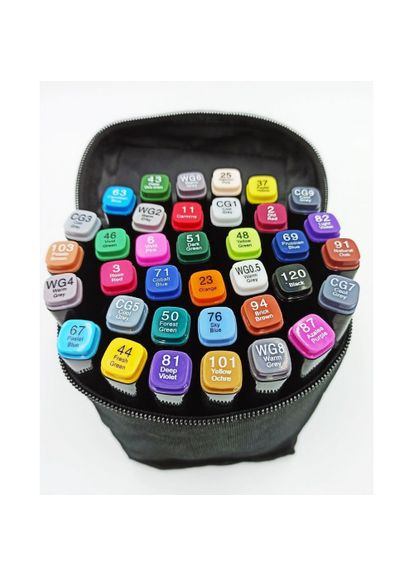 Набор маркеров скетч для рисования 36 шт. двухсторонние фломастеры для скетчинга (PX12803) No Brand (363115031)