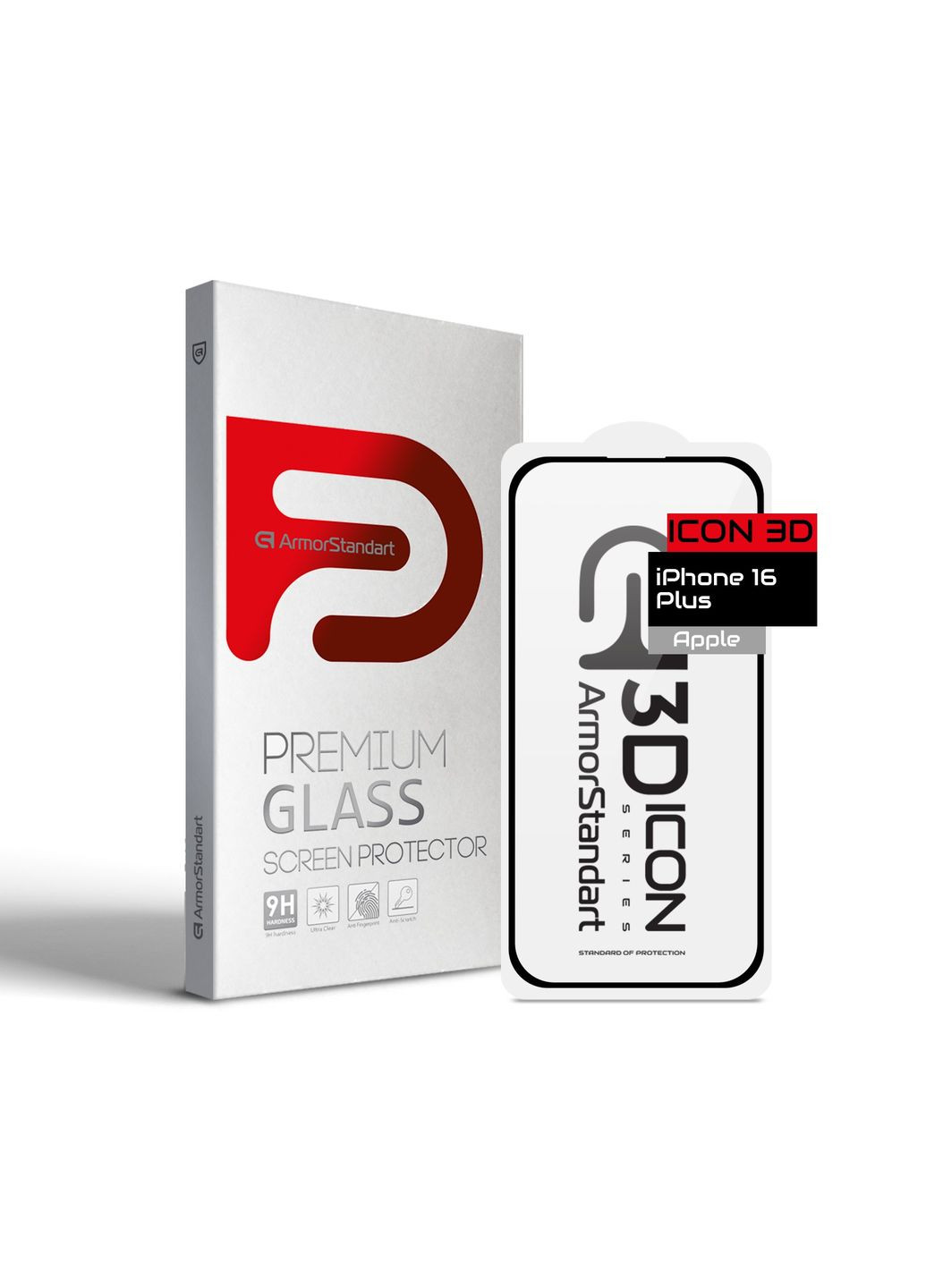 Защитное стекло Icon 3D для Apple iPhone 16 Plus Black (ARM78029) ArmorStandart (343048484)