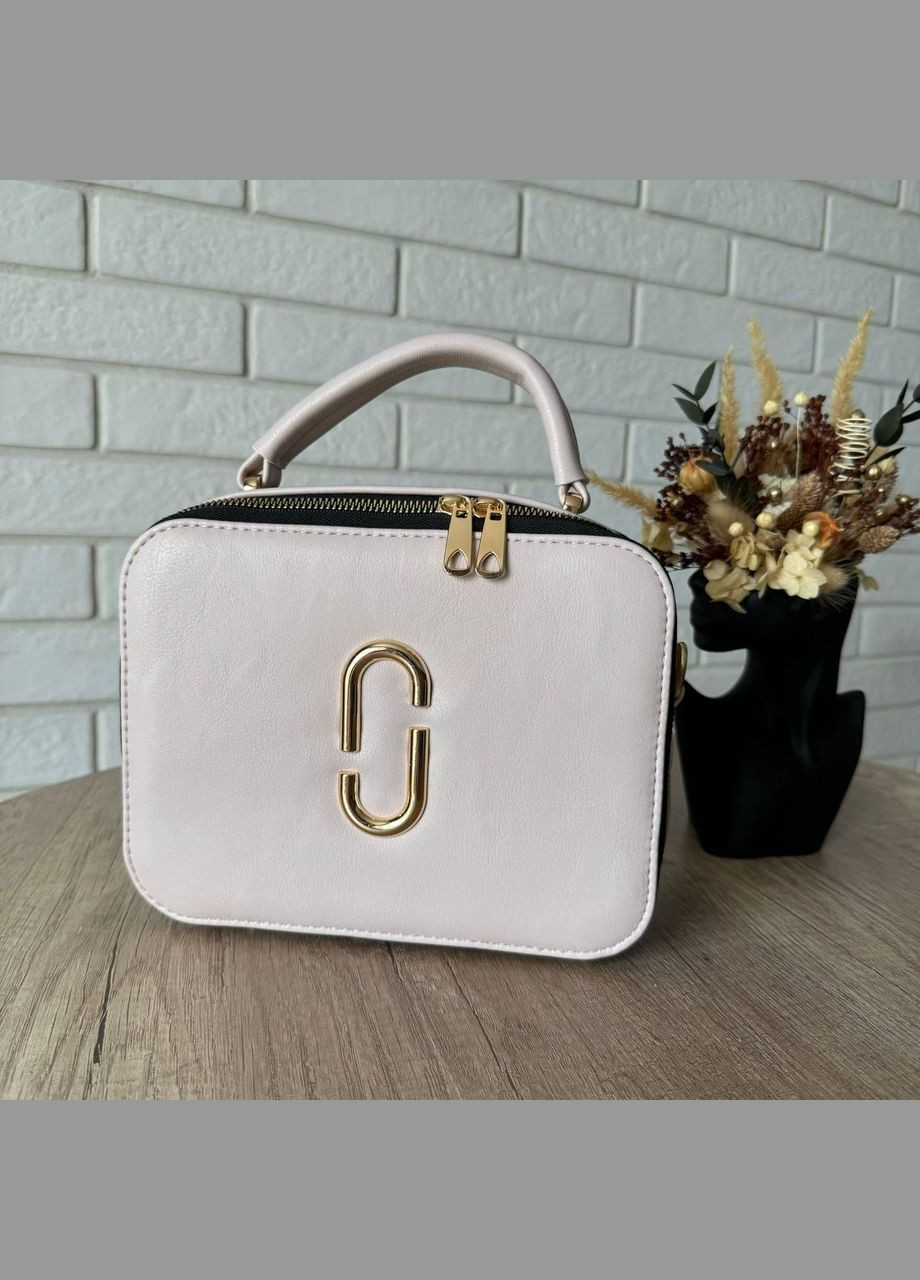 Стильная женская мини сумочка через плечо Marc, каркасная сумка черная белая Jacobs (334730446)