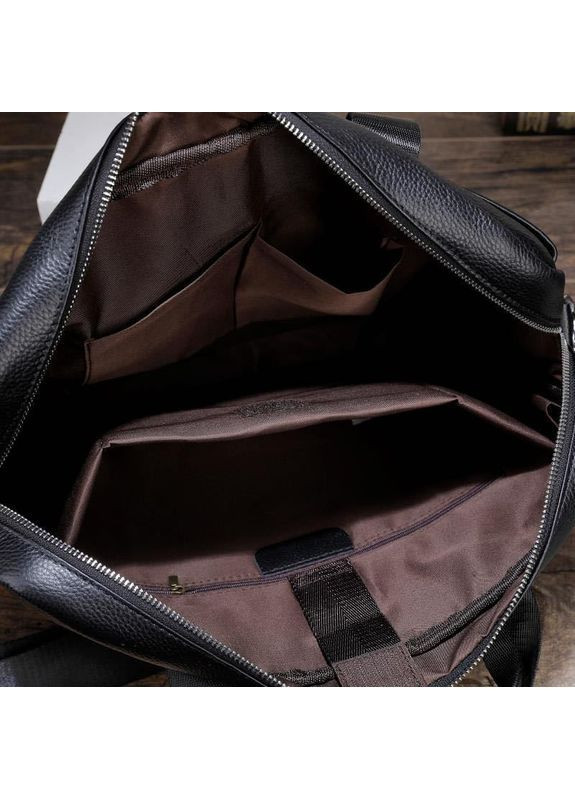 Шкіряна чоловіча сумка для ноутбука та документів Qvant 1000 - Чорна Tiding Сумки для ноутбуків (366889746)