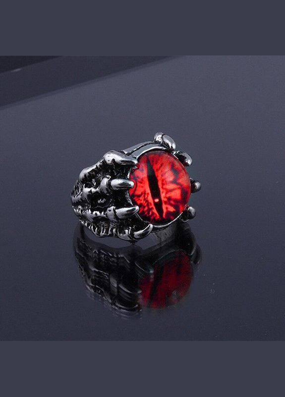 Мистическое мужское кольцо фиолетовый глаз дракона держит лапа размер регулируемый Fashion Jewelry (285780990)