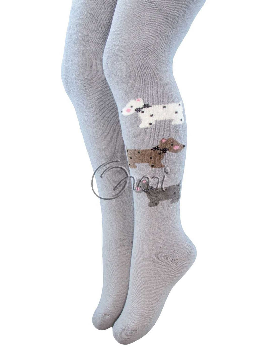 Колготки детские арт.М11В302М размер 18, рис. 8791 Песики, цвет - св.серый Африка (362218719)