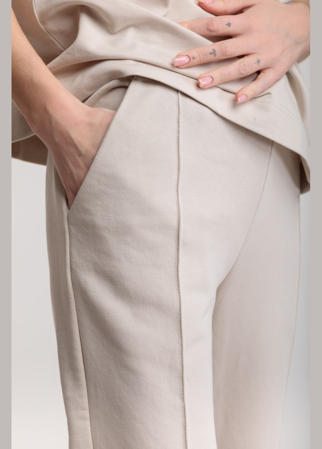 Штани палаццо жіночі молочного кольору зі стрілками Amelon Clothing штани палаццо (280940825)