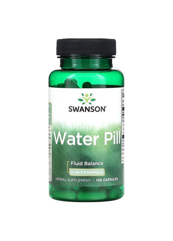 Сечогінний засіб Water Pill формула 2в-1 баланс рідини 120 капсул Swanson (278101608)