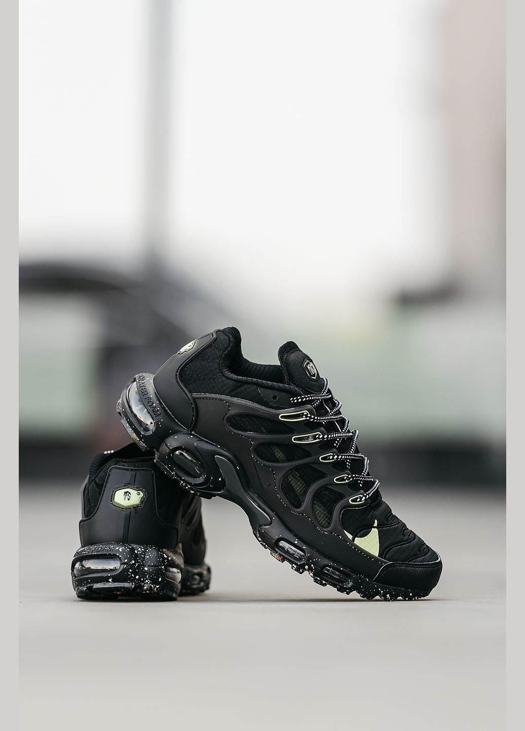 Чорні Осінні кросівки чоловічі nike air max tn plus terrascape black | найк аір макс тн плюс чорні No Brand