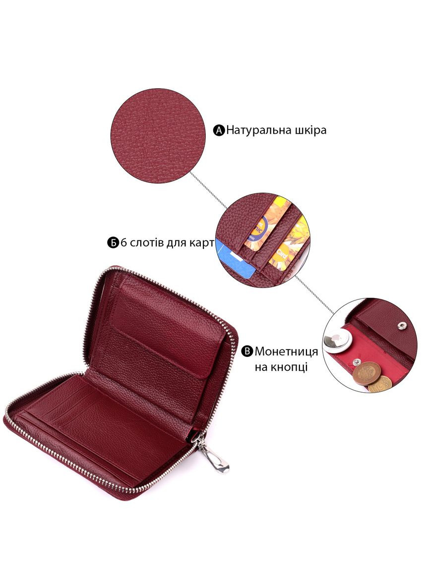 Портмоне для женщин на молнии из натуральной кожи 19487 st leather (329146434)