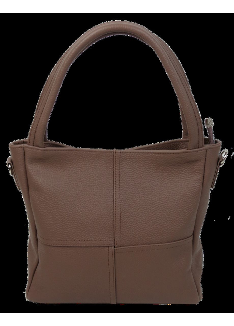 Жіноча шкіряна сумка на двох ручках коричнева Borsacomoda (360893780)