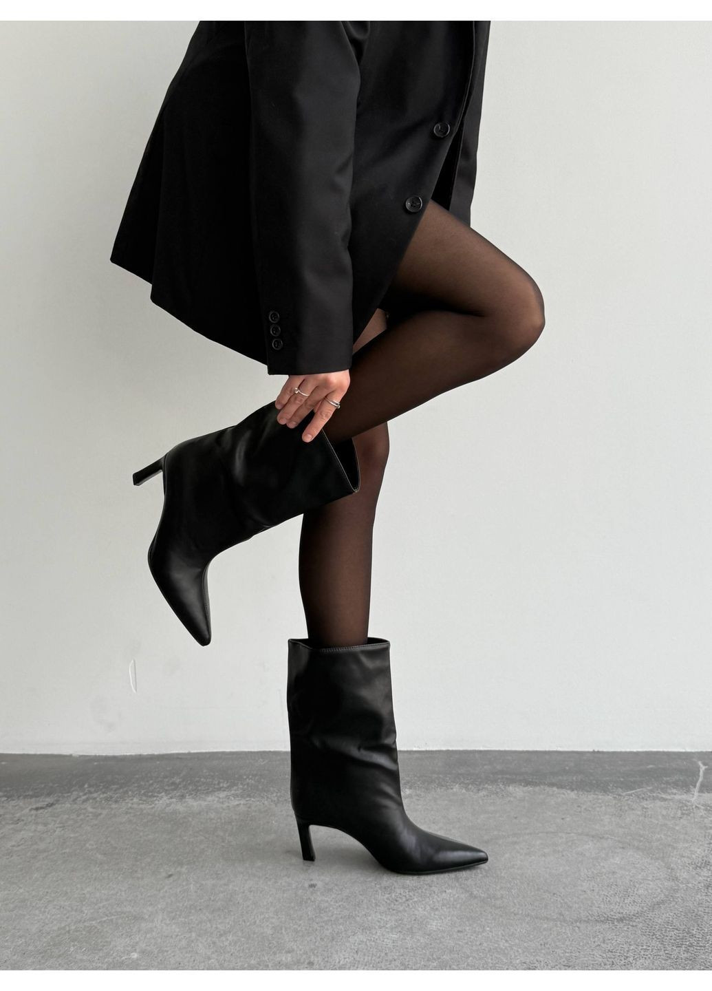 Черные демисезонная демисезонные ботильоны No Brand