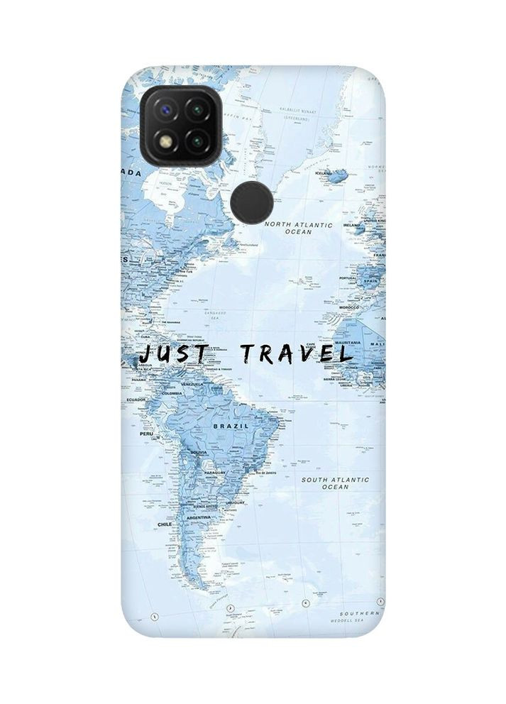 Матовый чехол с черными боками на Xiaomi Redmi 9C/10A:: Путешествия. Карта (принт 323) Creative (360695055)