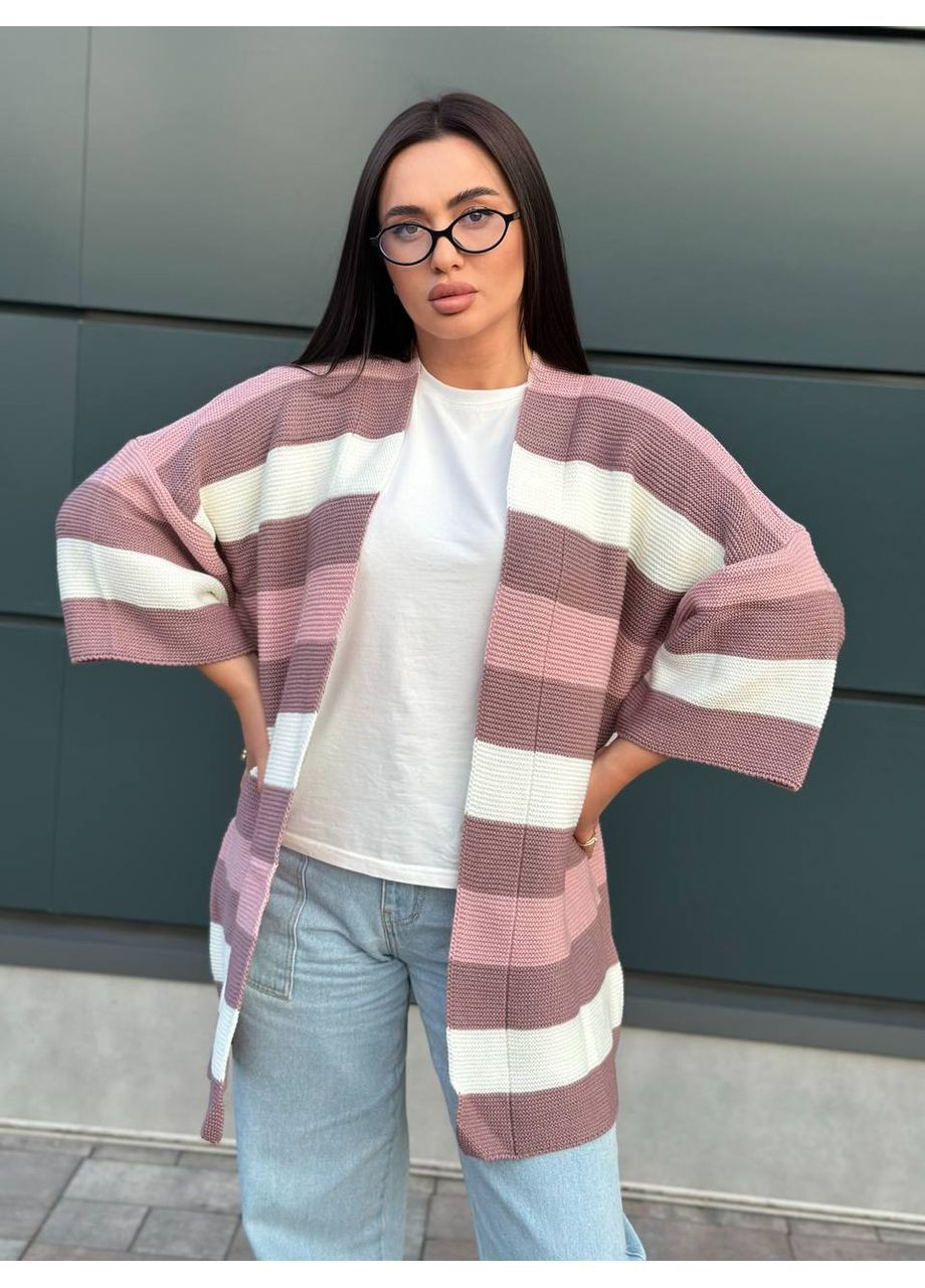 Пудровый демисезонный кардиган No Brand