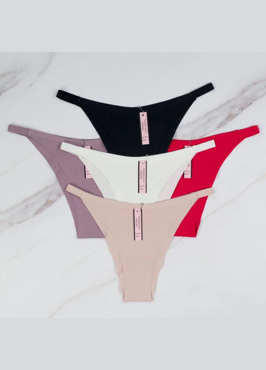 Трусики-танга на високій посадці набір 5 шт No Brand (315723370)