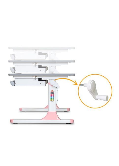 Парта (BD610 W/MC + PN Lite) Mealux Edmonton Multicolor Pink Lite (301219649)