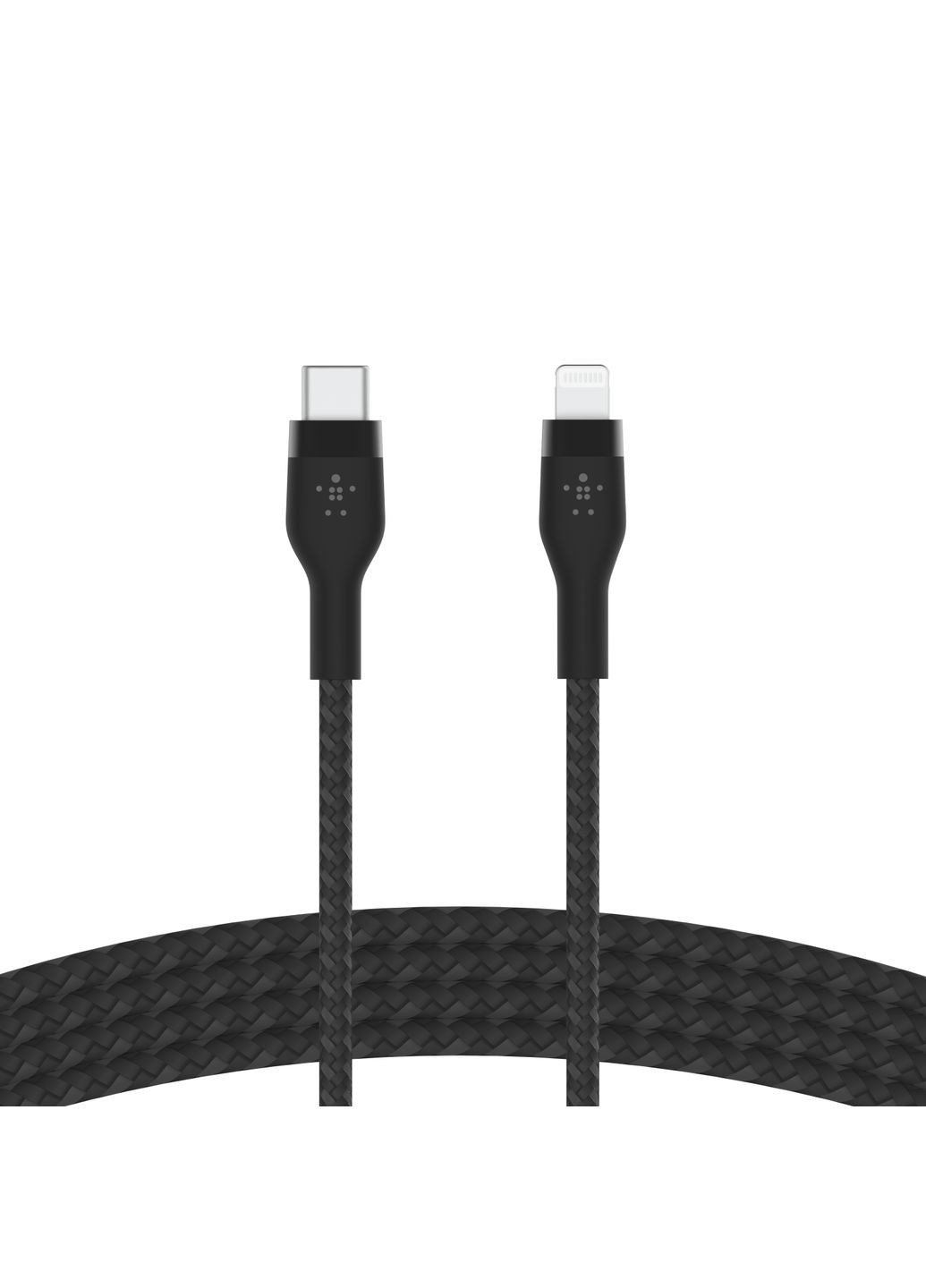 Кабель USB-С - Lightning, BRAIDED SILICONE, 1m, black Belkin (331605253)