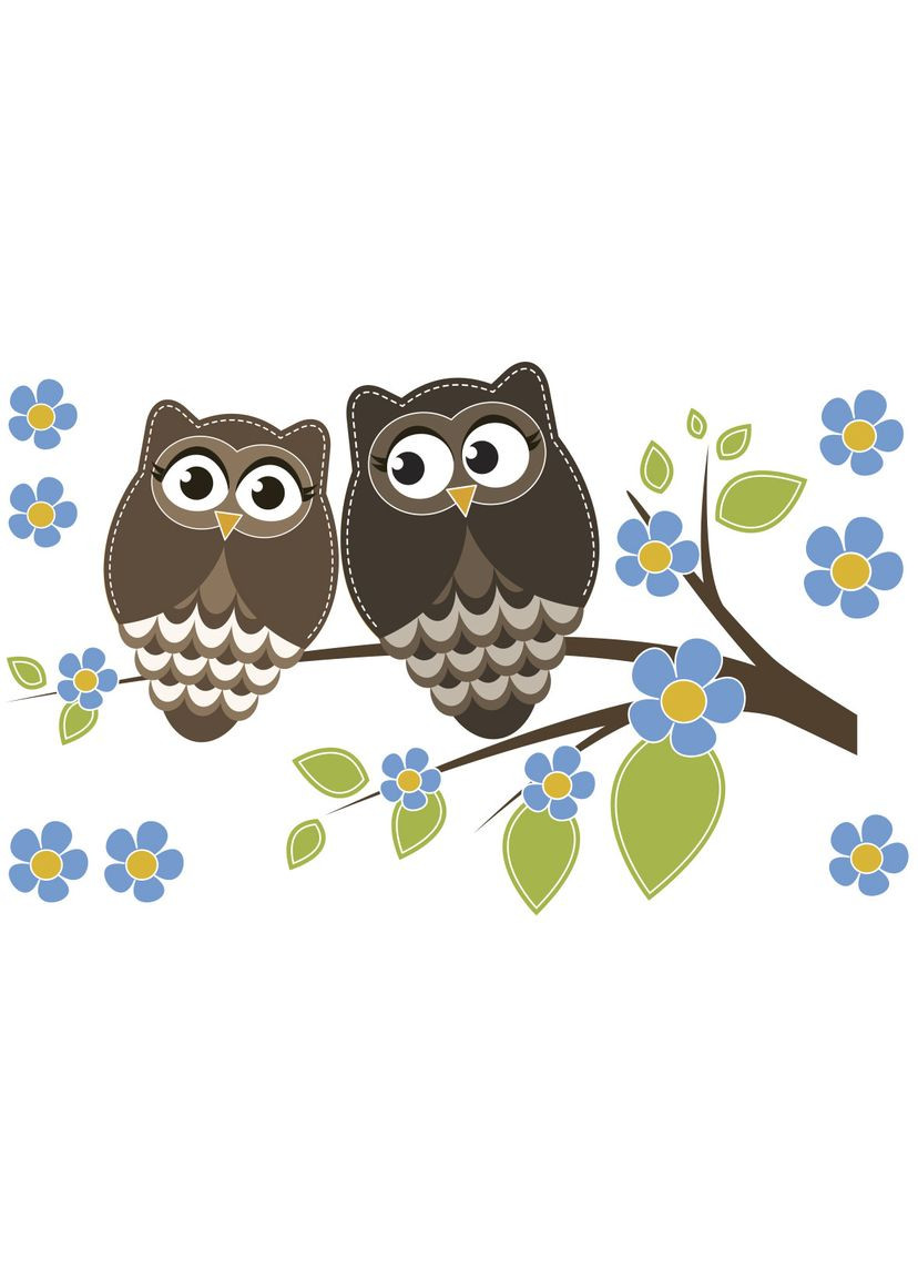 Наліпки на стіну дитячі "Дві сови" Zatarga (325881731)
