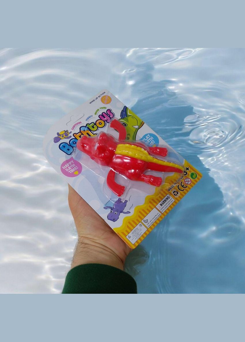 Игрушка для ванной "Крокодил" заводной механизм, на листе, микс, 1 штука (556X) MIC (363187116)