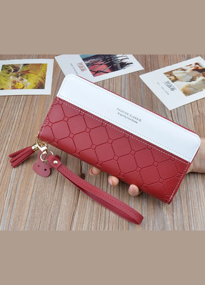 Жіночий гаманець клатч на змійці Червоний No Brand (334729561)