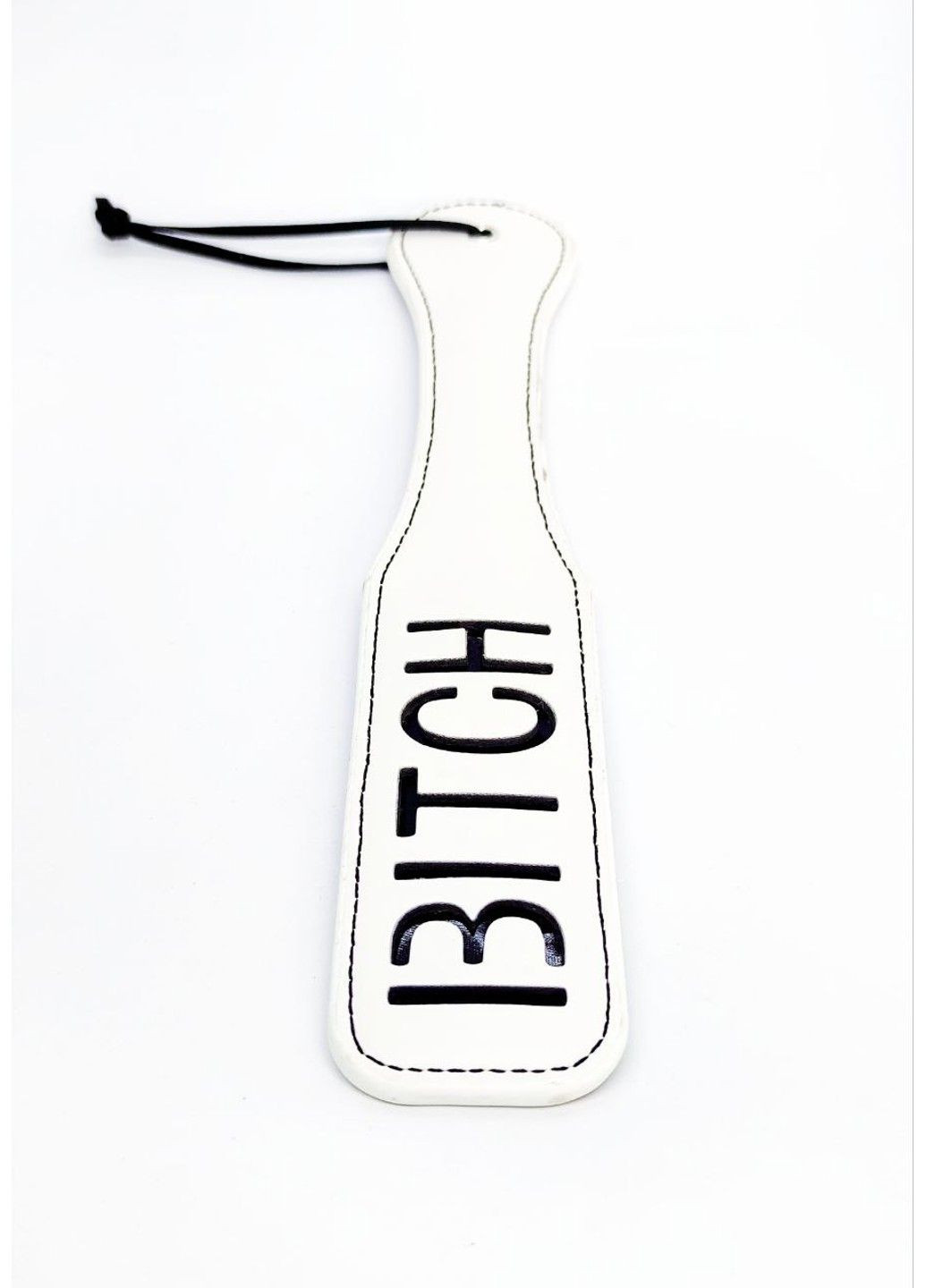 Шлепалка овальная с надписью Bitch PADDLE, белая, 31,5 см DS Fetish (292011588)